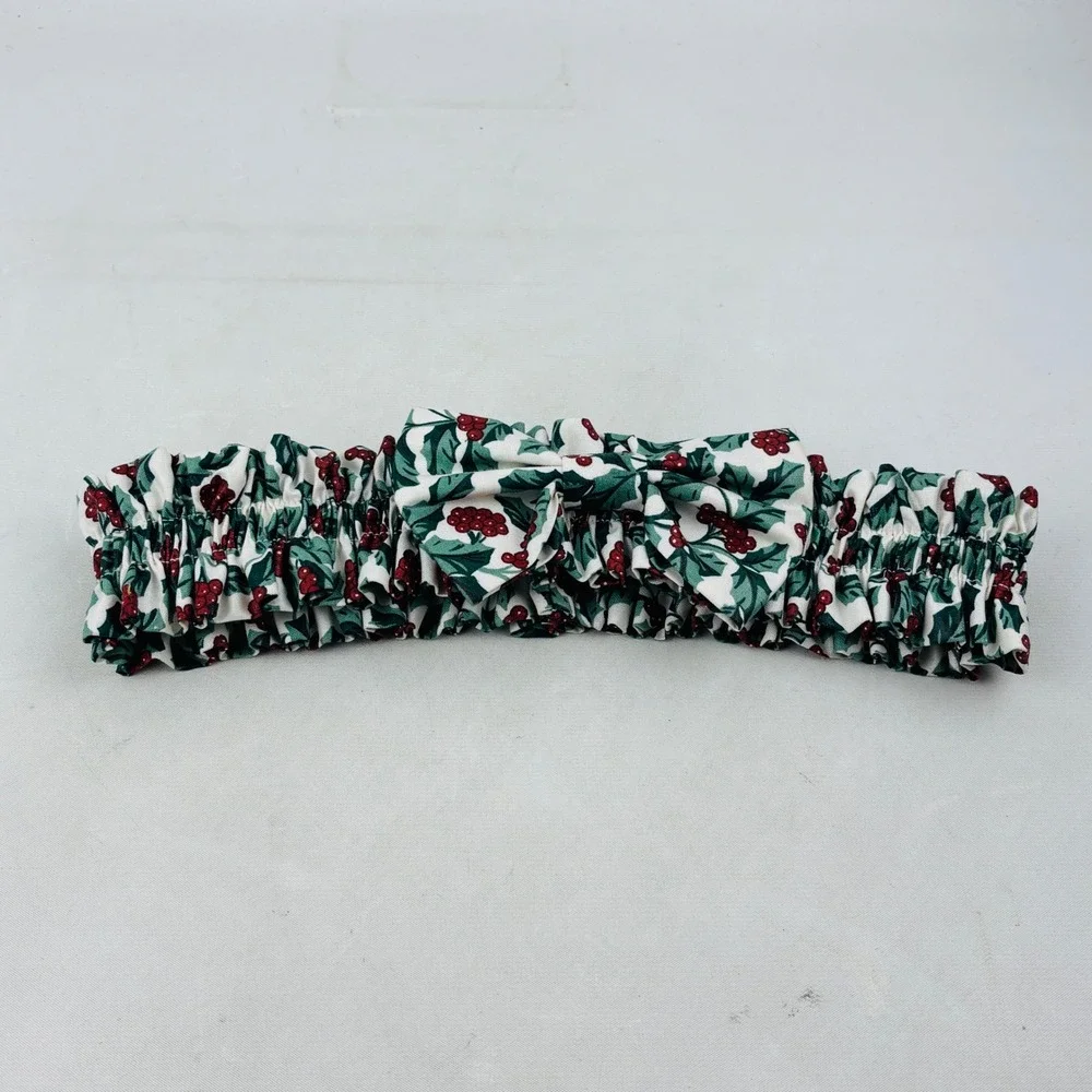 Longaberger Holly Medium‎ Basket Garter with Bow Christmas Holiday Decor